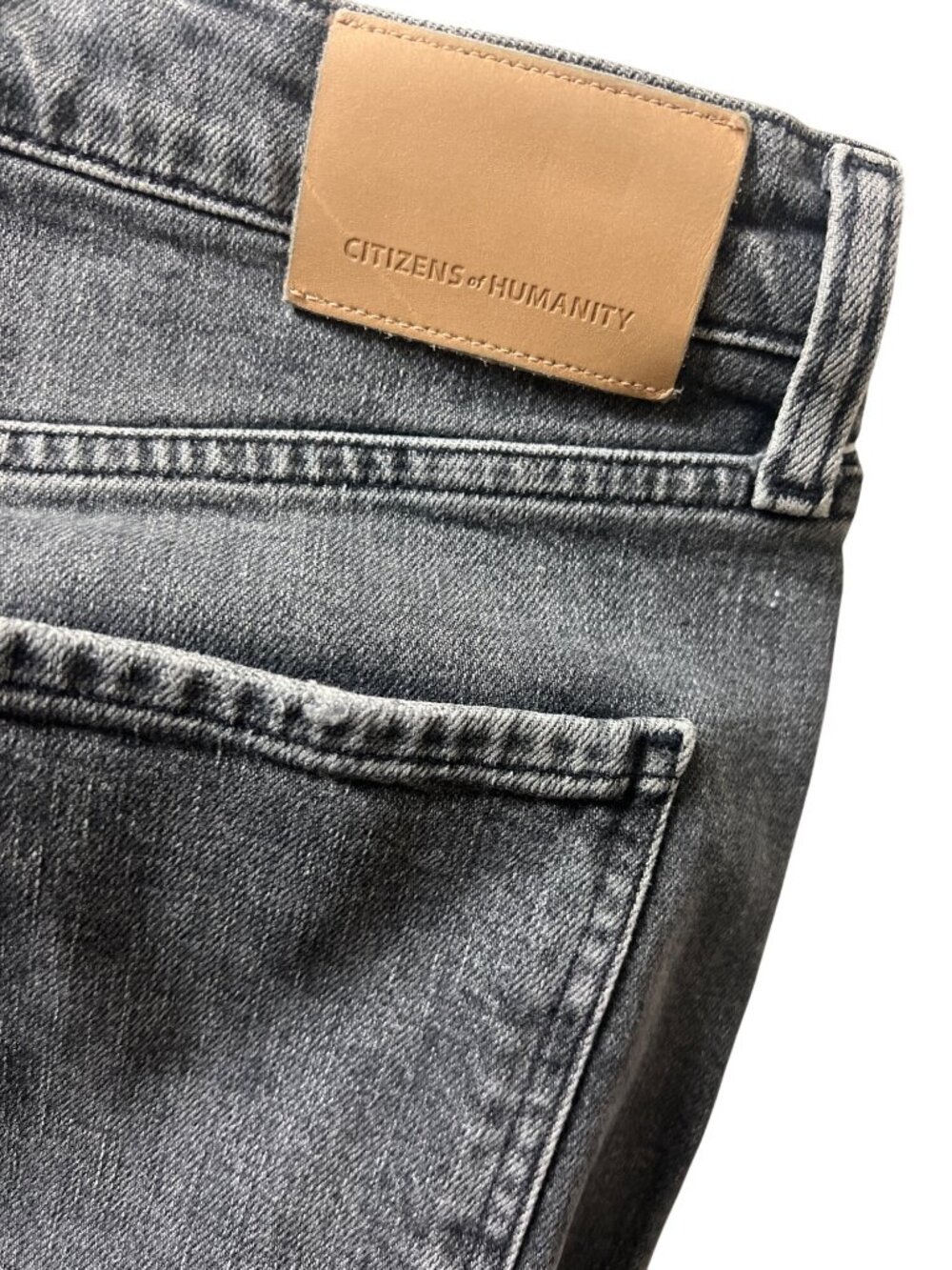 Citizens of Humanity Gray Raw Hem Daphne Crop Jeans - Picture 6 of 11